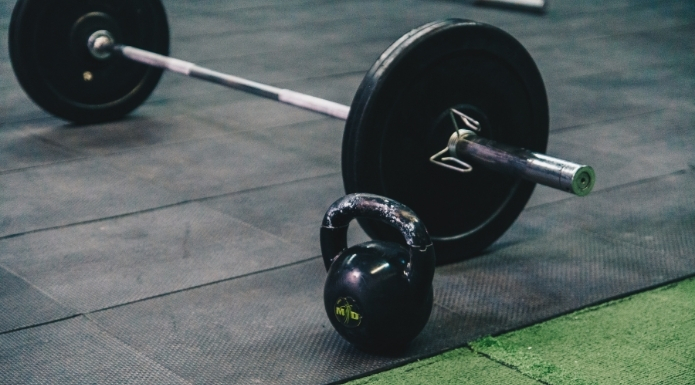 budget barbell on floor