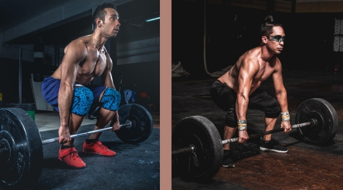2 examples of bad deadlift postion